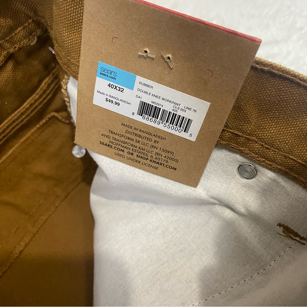 NWT Craftsman Men's Double Knee Canvas Carpenter Workwear Pants 40 x 32 - Picture 6 of 11